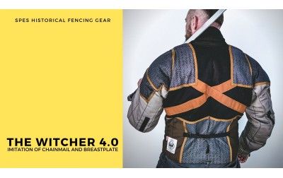 The Witcher 4.0, or HEMA set with an imitation of chainmail and a leather breastplate